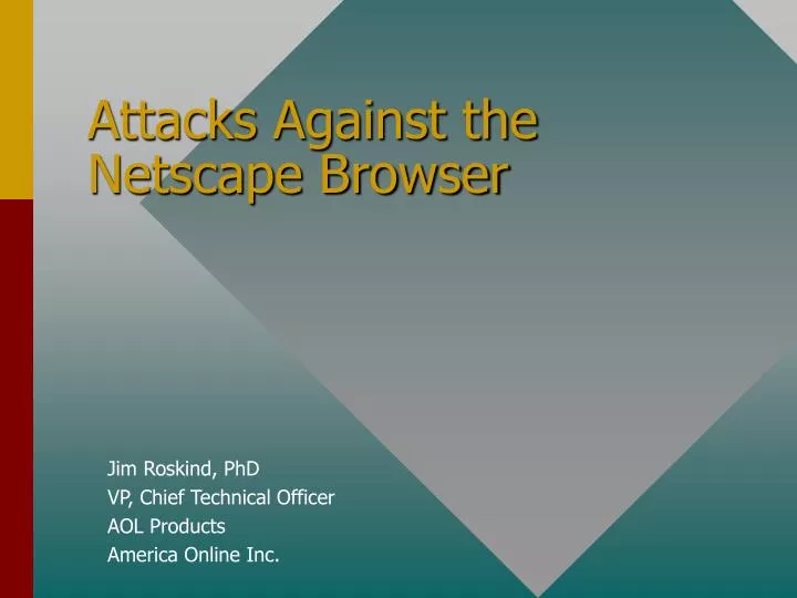 attacks against the netscape browser n.