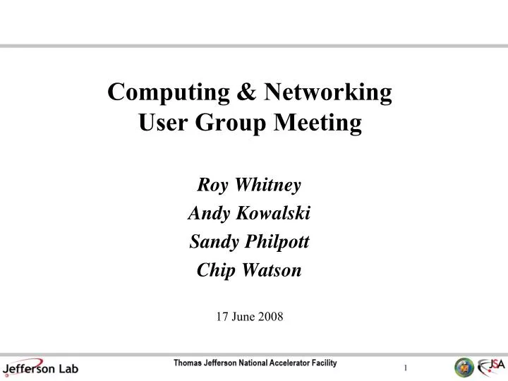 computing networking user group meeting n.