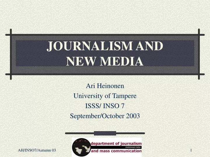 presentation topics about journalism