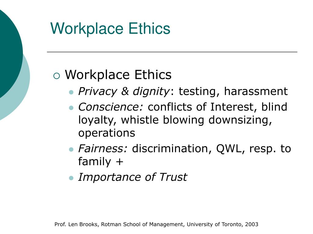 5 most important work ethics