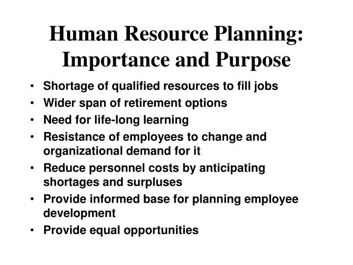 purpose of human resource development