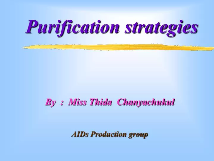 purification strategies n.