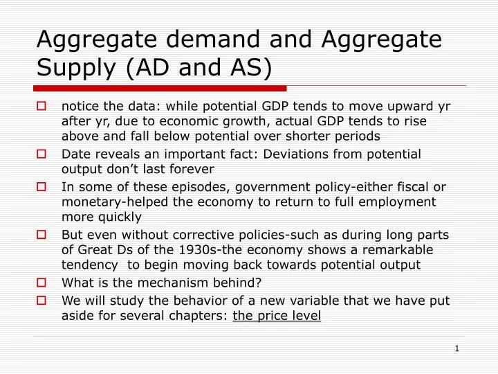 PPT Aggregate demand and Aggregate Supply (AD and AS) PowerPoint