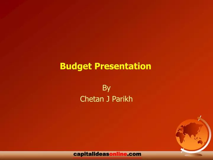 budget presentation n.