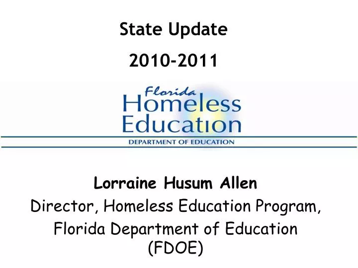 lorraine husum allen director homeless education program florida department of education fdoe n.