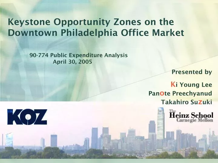 PPT Keystone Opportunity Zones on the Downtown Philadelphia Office
