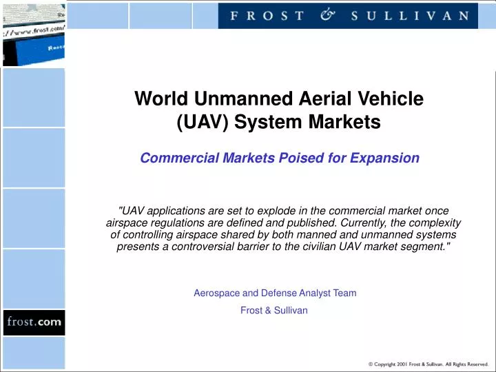 world unmanned aerial vehicle uav system markets commercial markets poised for expansion n.