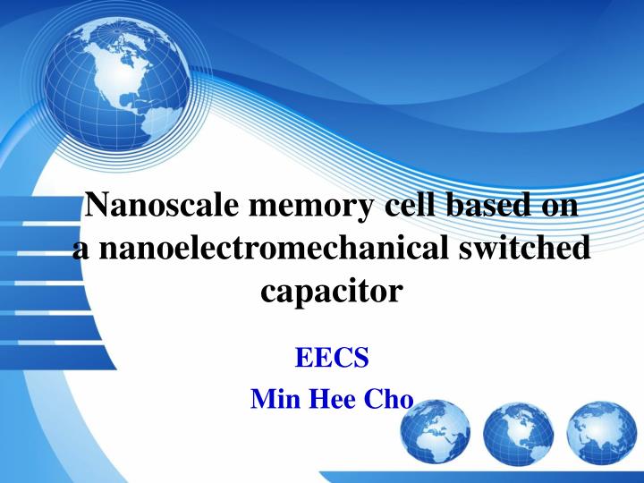 nanoscale memory cell based on a nanoelectromechanical switched capacitor n.