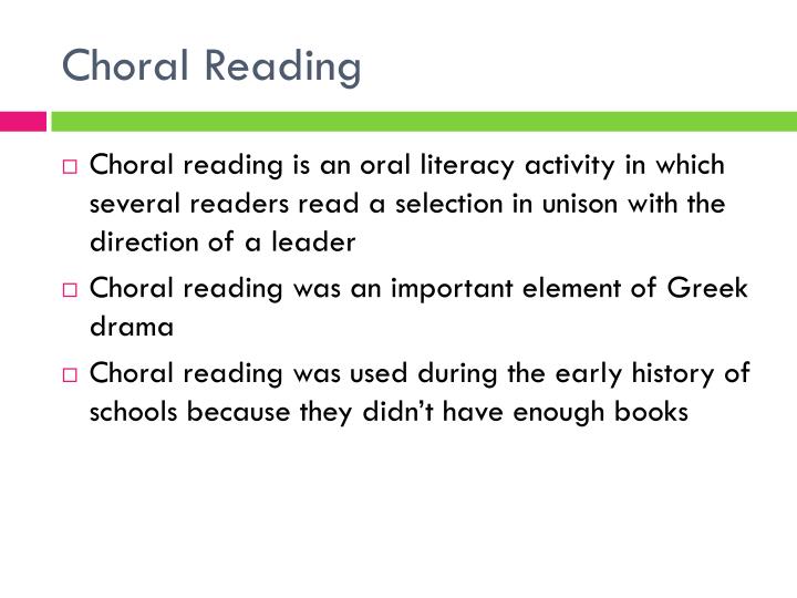 PPT Choral Reading and Creative Drama PowerPoint Presentation ID277804