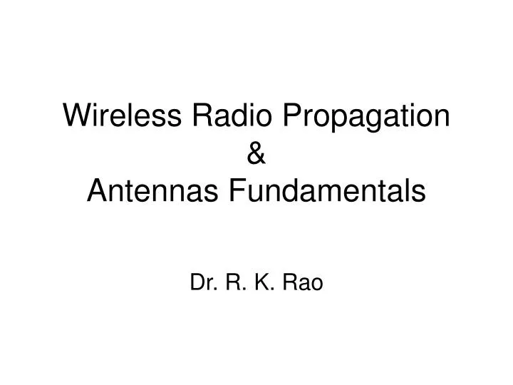 wireless radio propagation antennas fundamentals n.
