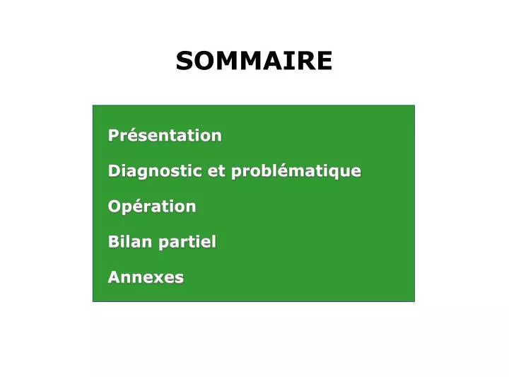 PPT  SOMMAIRE PowerPoint Presentation, free download  ID277856