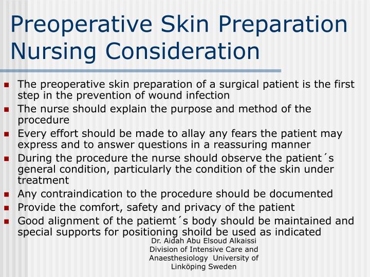 PPT Preoperative skin preparation PowerPoint Presentation ID277960