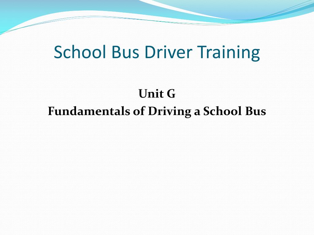 free school bus driver training download