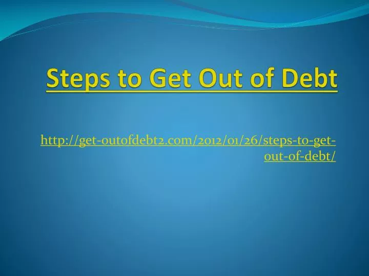 steps to get out of debt n.
