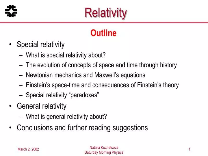 relativity n.