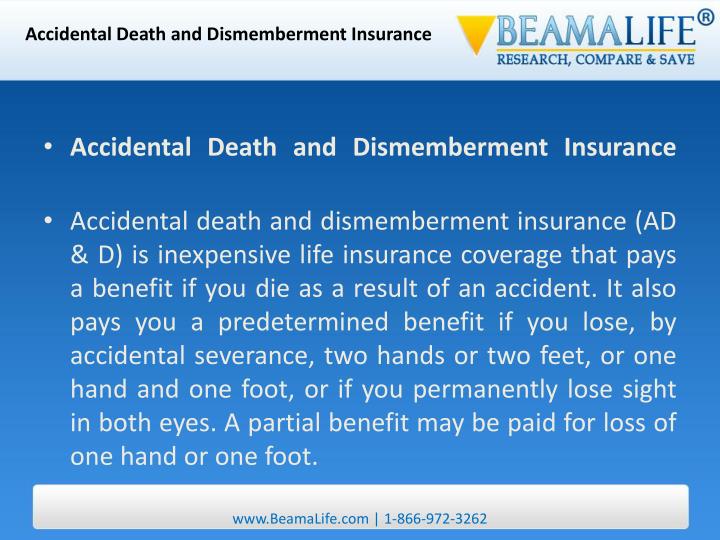 PPT - Accidental Death and Dismemberment Insurance PowerPoint Presentation - ID:27947