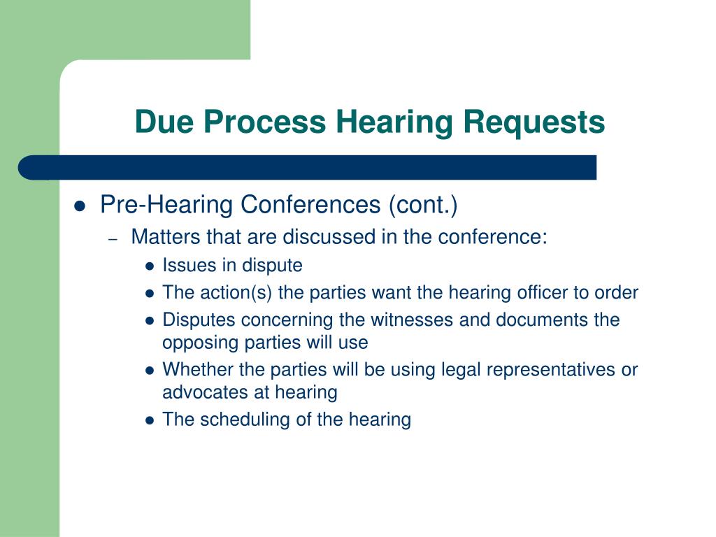 PPT - Due Process & Complaints: An Overview of Dispute Resolution in