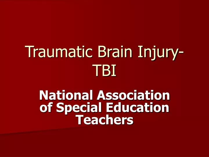 traumatic brain injury tbi n.