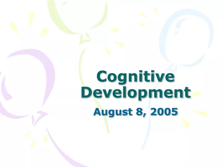 cognitive development n.