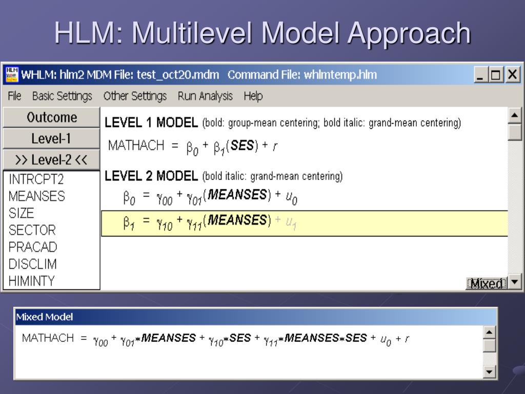 PPT Multilevel Modeling Using HLM And MLwiN PowerPoint Presentation 