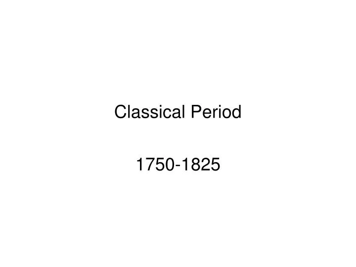 classical period n.