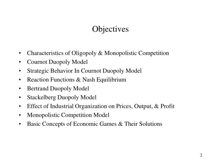 oligopoly and its characteristics
