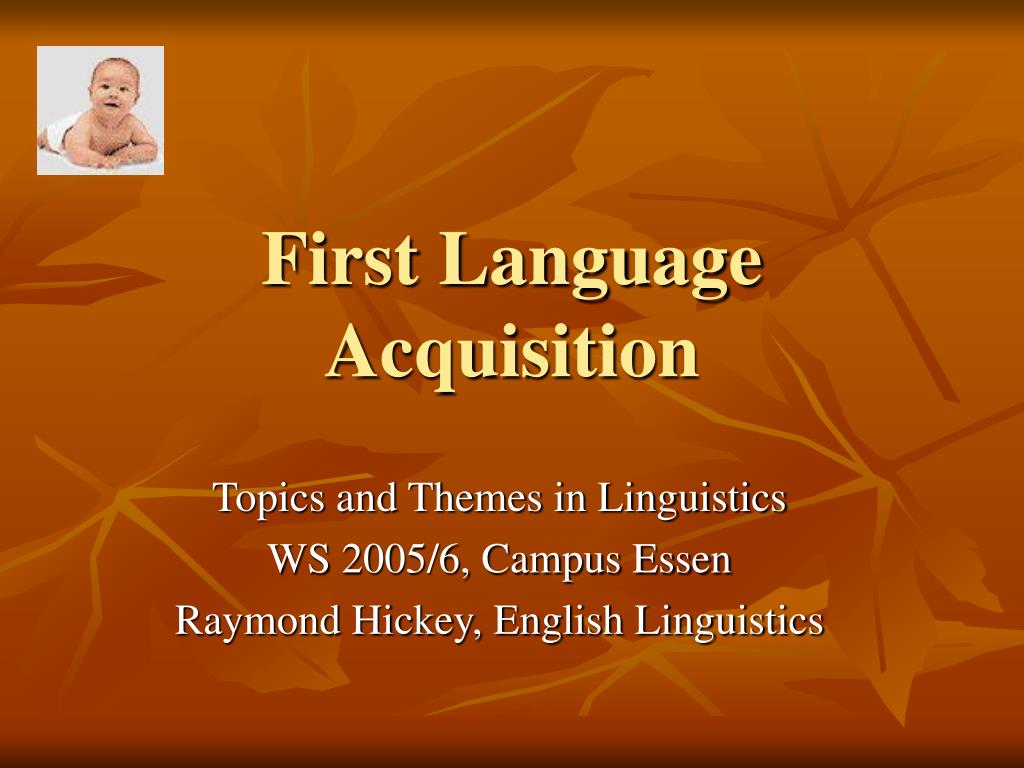 first language acquisition research topics