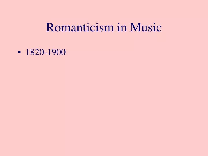 romanticism in music n.