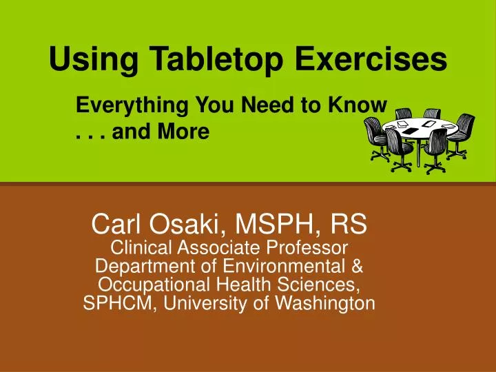 PPT Using Tabletop Exercises PowerPoint Presentation, free download