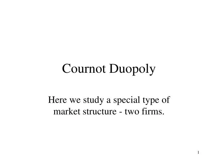 cournot duopoly n.