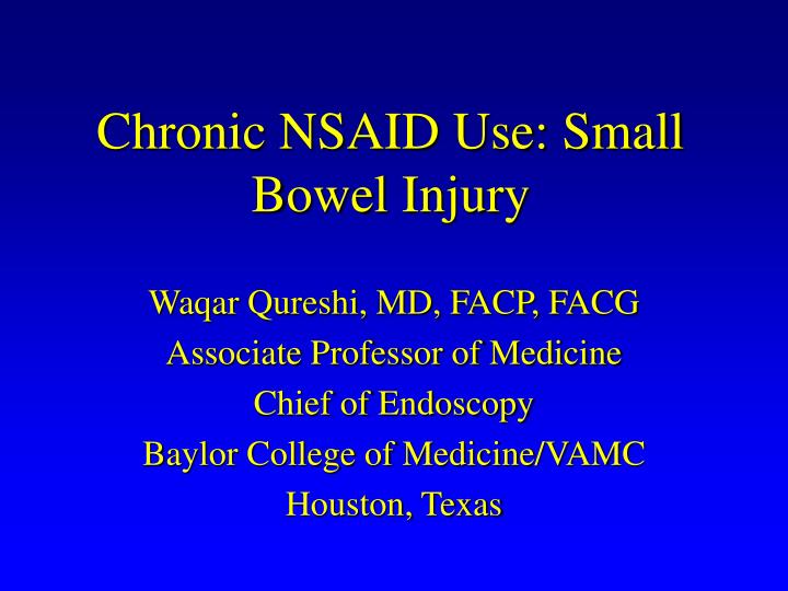 chronic nsaid use small bowel injury n.