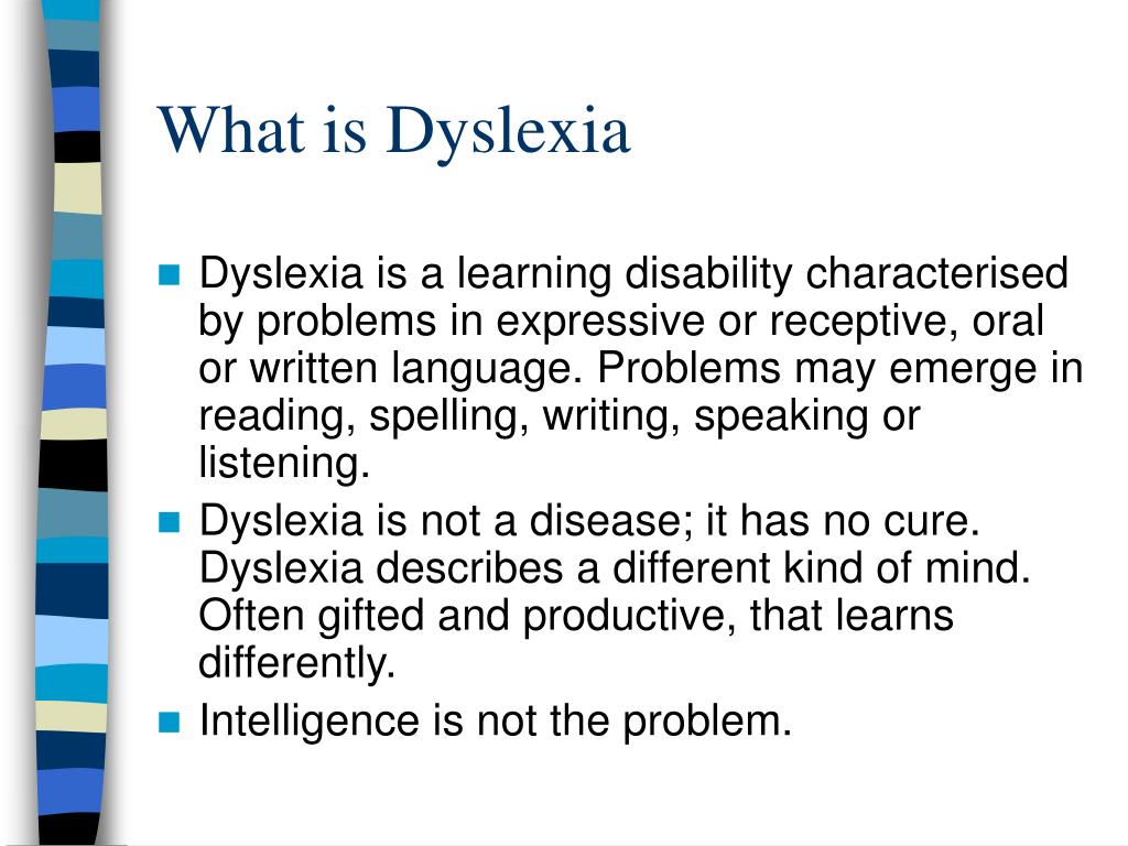 dyslexia presentation ppt download