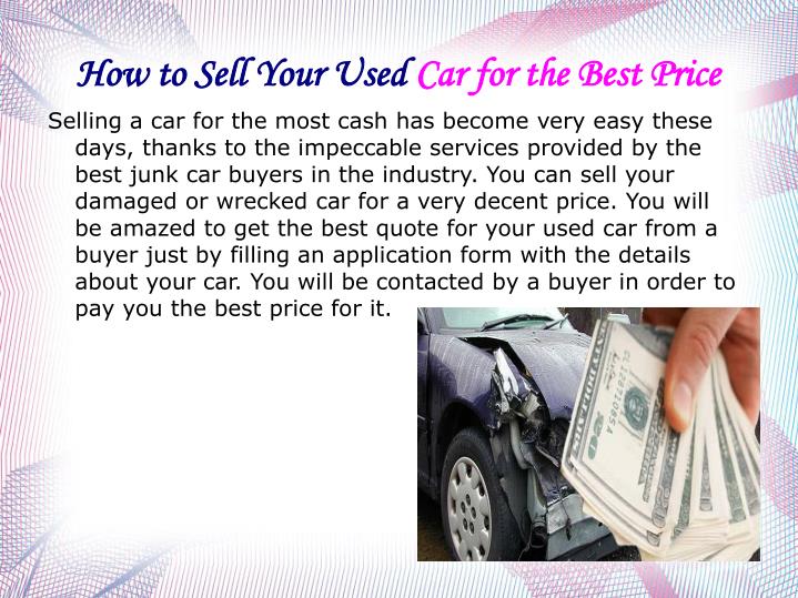 how to sell your used car for the best price n.