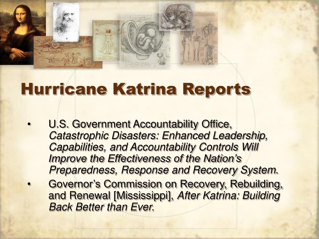 senate report on hurricane katrina presentation