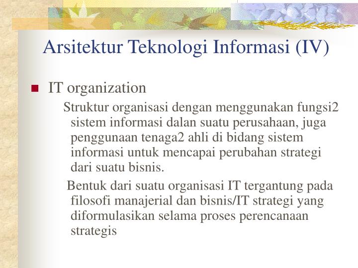 PPT - Pemilihan strategi dan implementasi Sistem Informasi 