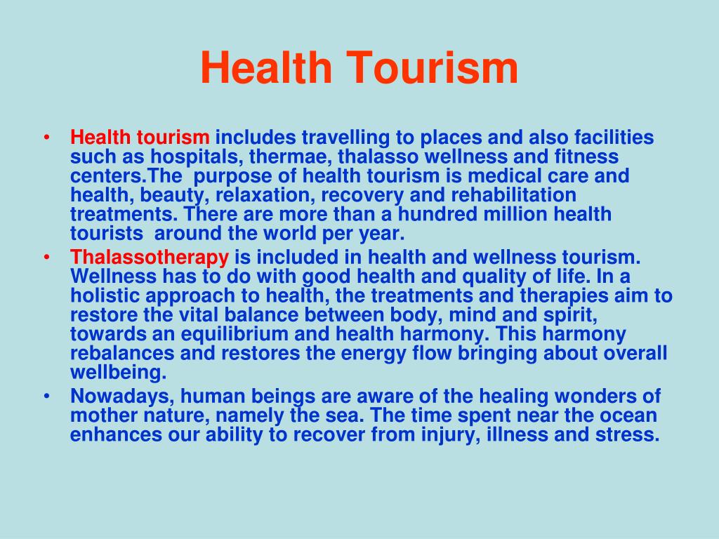 what is health tourism definition