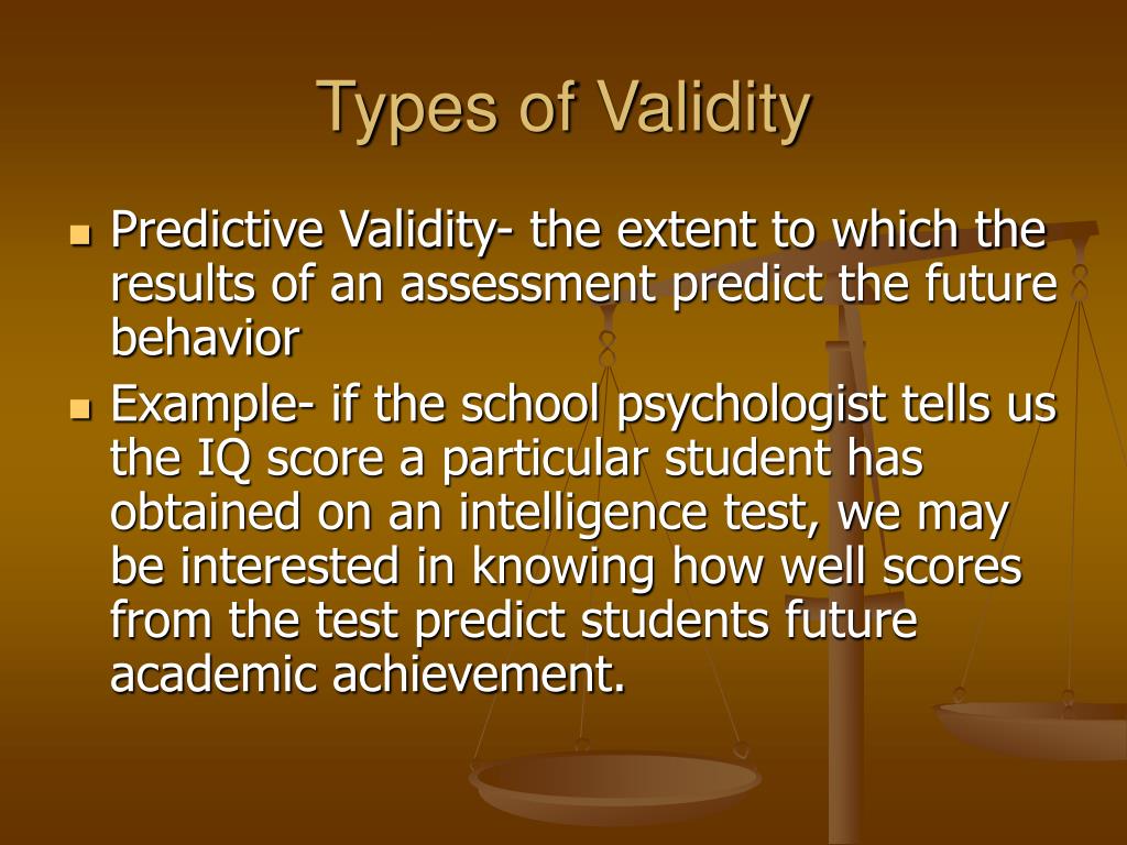 types of validity in research with examples ppt