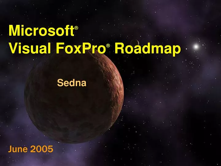 microsoft visual foxpro roadmap sedna n.