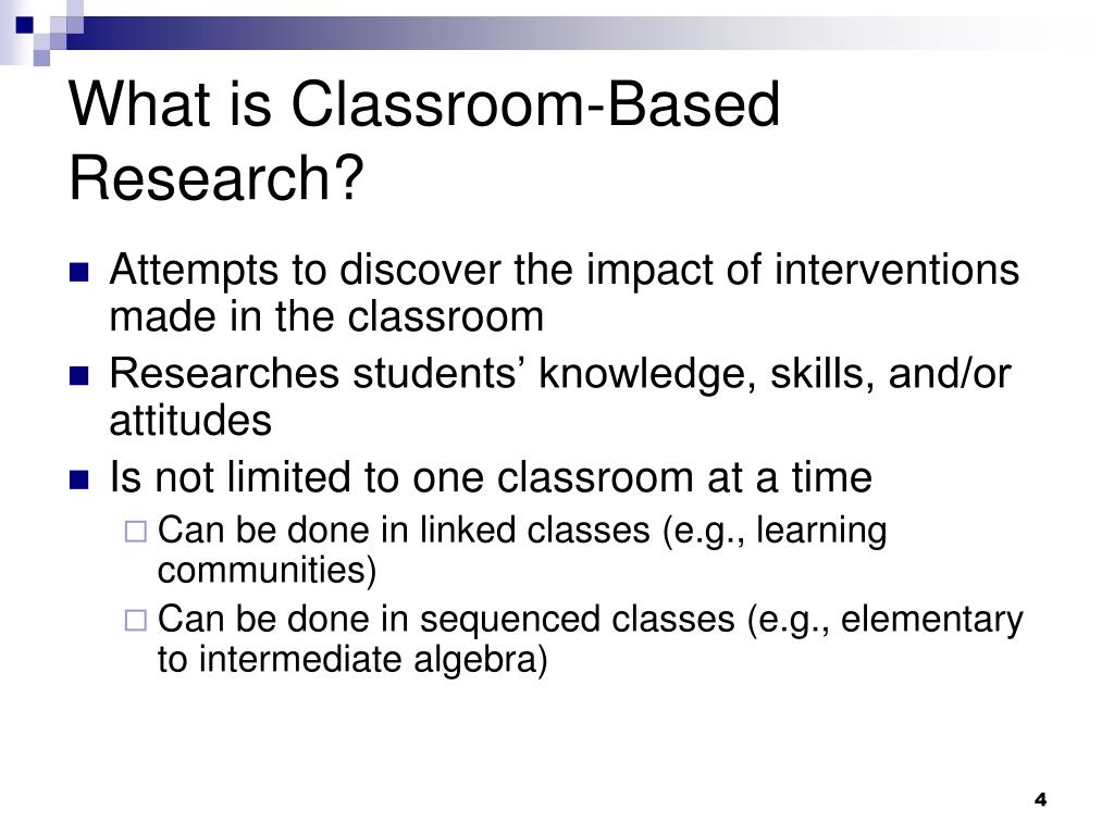 examples of classroom research