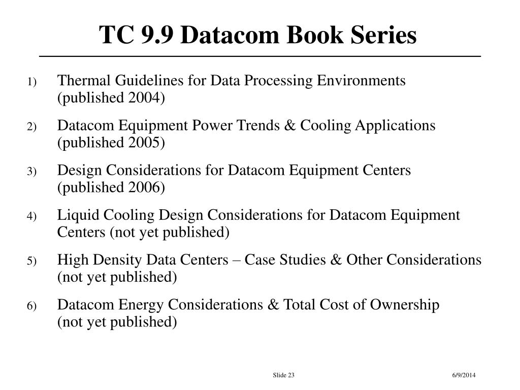 Ppt Ashrae Technical Committee Tc 99 Mission Critical - 