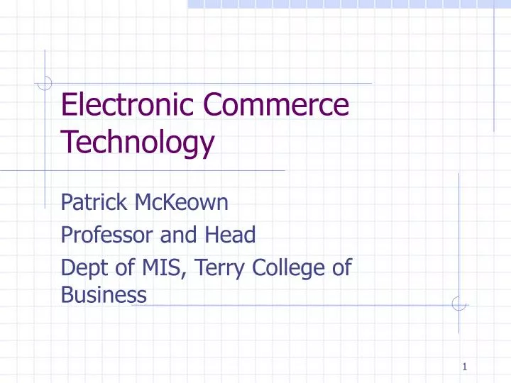 electronic commerce technology n.