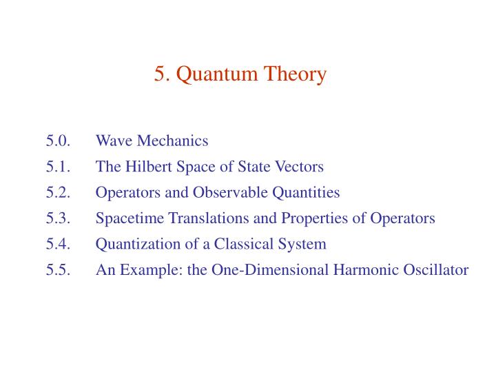 5 quantum theory n.