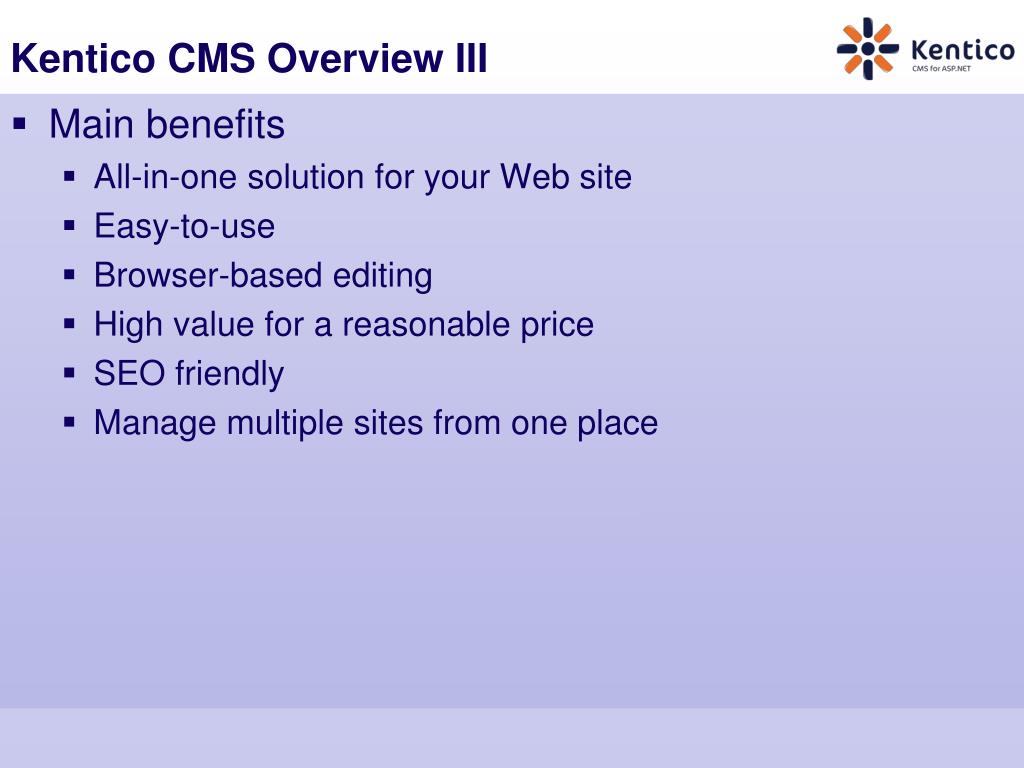 PPT - Kentico CMS 5.5 PowerPoint Presentation, Free Download - ID:28469