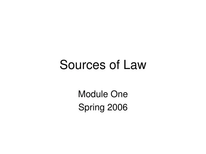 sources of law n.