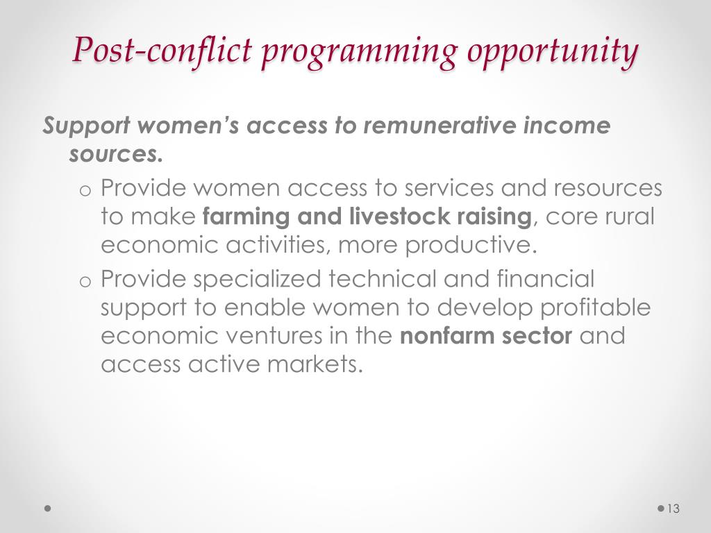 PPT - Women’s Empowerment Arising from Violent Conflict and Recovery ...