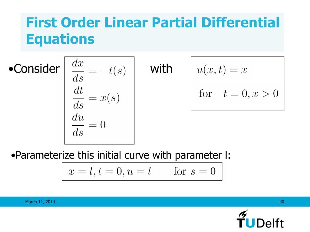 how to solve first order partial differential equations