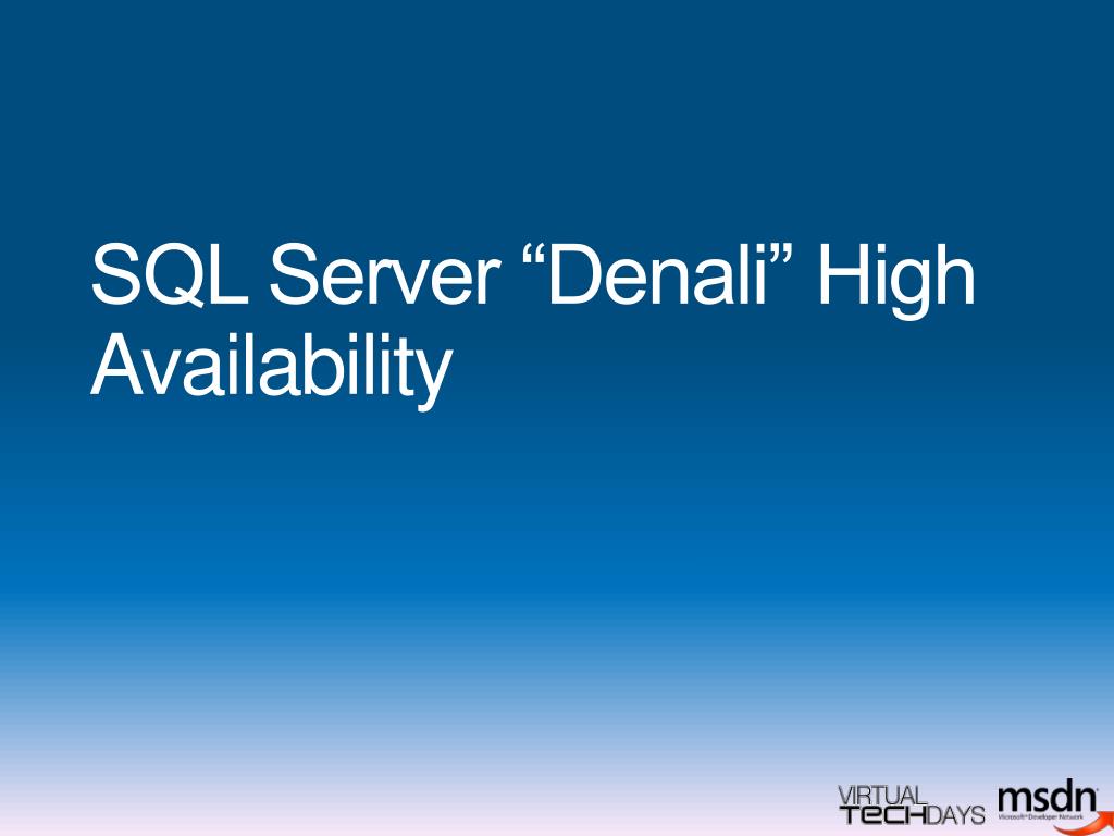 PPT - High Availability options Explored with SQL Server PowerPoint ...