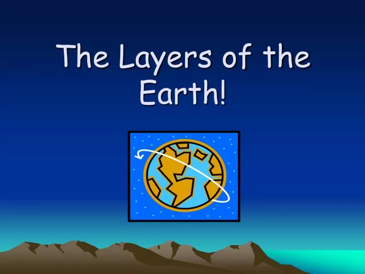 the layers of the earth n.
