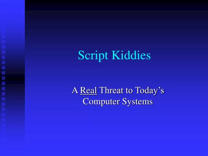script kiddies n.