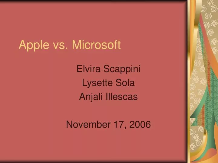 apple vs microsoft n.